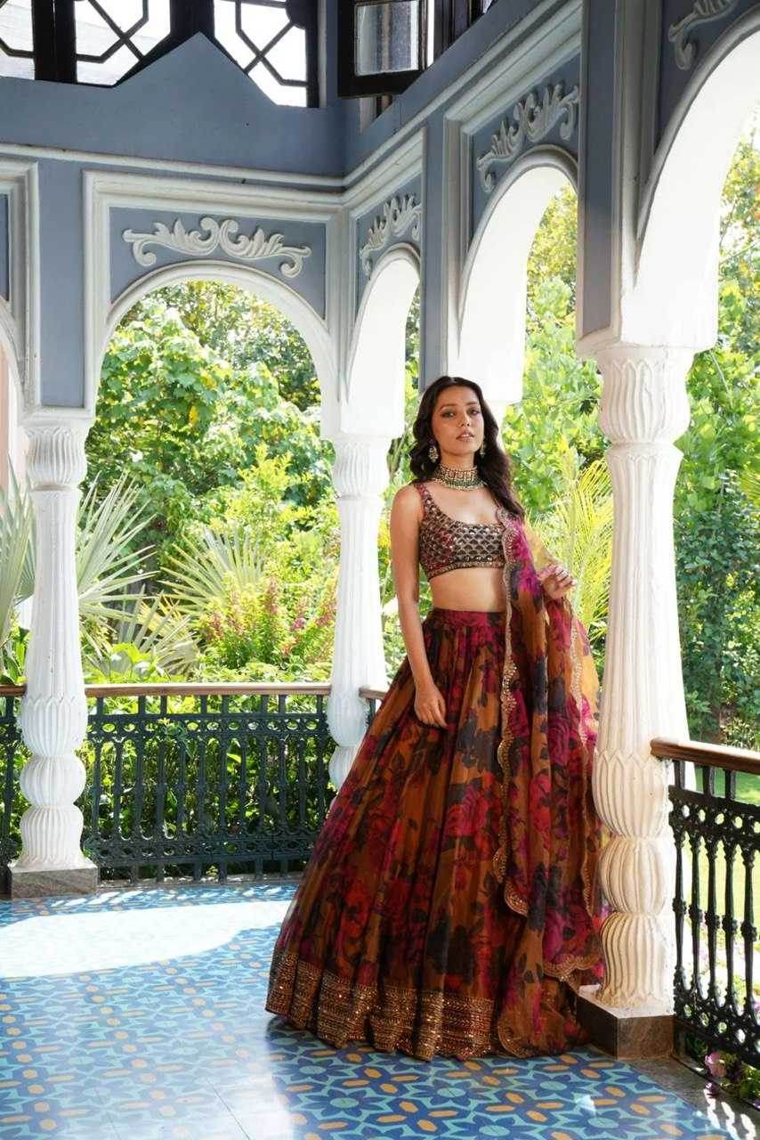 Organza Thread Work Lehenga - MYLUXURY LANE ENTERPRISE